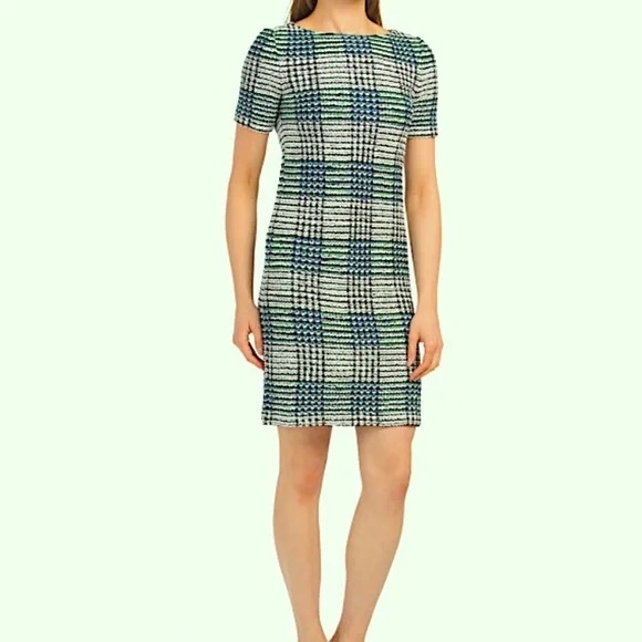 St. John Dresses & Skirts - ST JOHN Knit Plaid sheath Dress